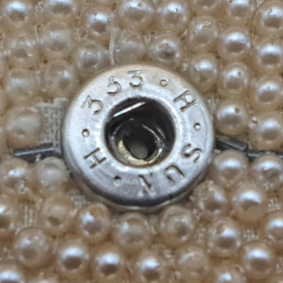 Vintage Beaded Make Up Bag With Original Mirror image 1      Vintage Beaded - Picture 10 of 10